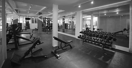 Frustrated gym owner looking at complex software